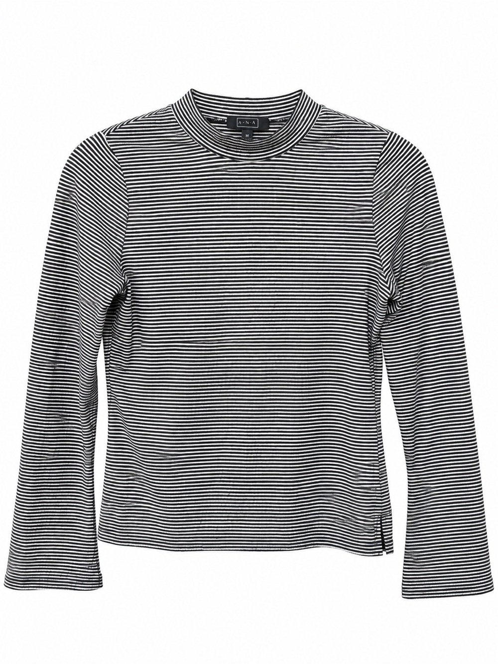 AYR Shirt Top Long Sleeve Black & White stripes goth whimsigoth